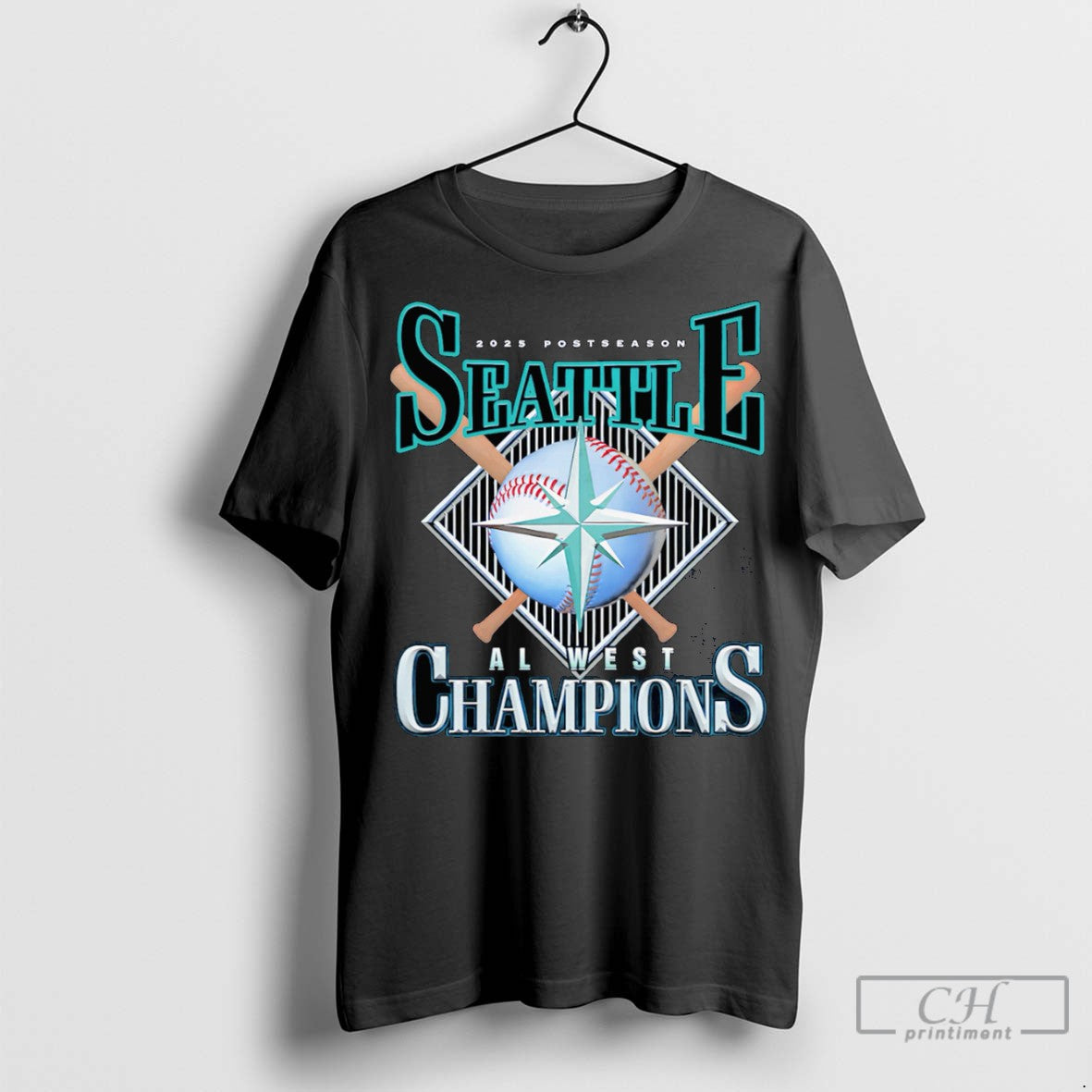 2025 Postseason Seattle Al West Champs T Shirts Jpg