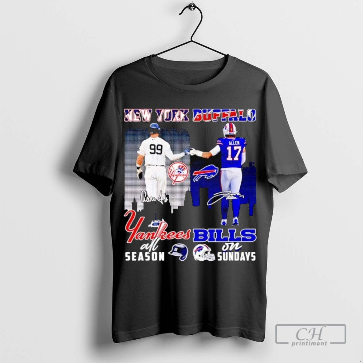 Aaron Judge New York Yankees All Season And Josh Allen Buffalo Bills On Sundays Signatures