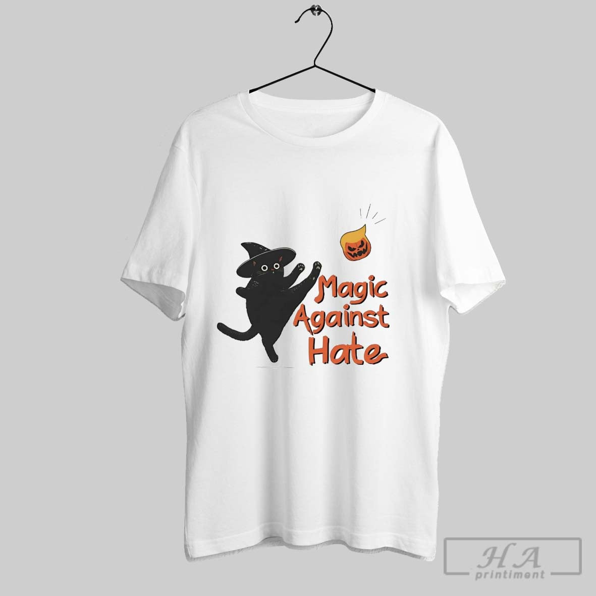 Official Cat Kick Trump Pumpkin Magic Against Hate