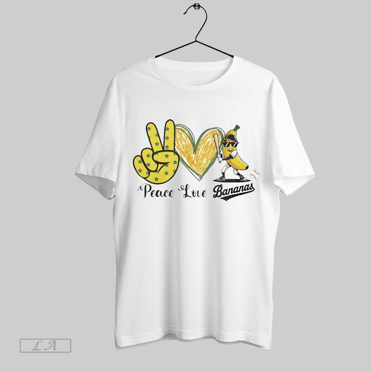 Original Peace Love Bananas Baseball